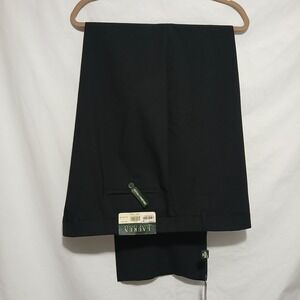 Lauren‎ Ralph Lauren Black Wool Dress Pants Total Comfort 46W x 34L NWT